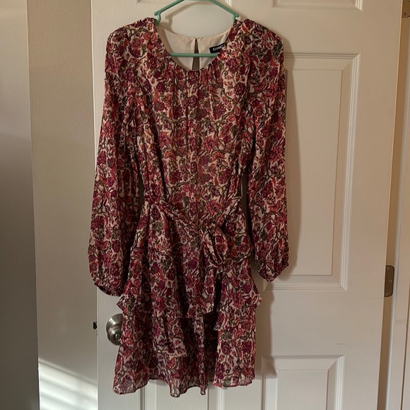 Express Dresses & Skirts - Express floral cocktail long sleeve dress. Size medium.